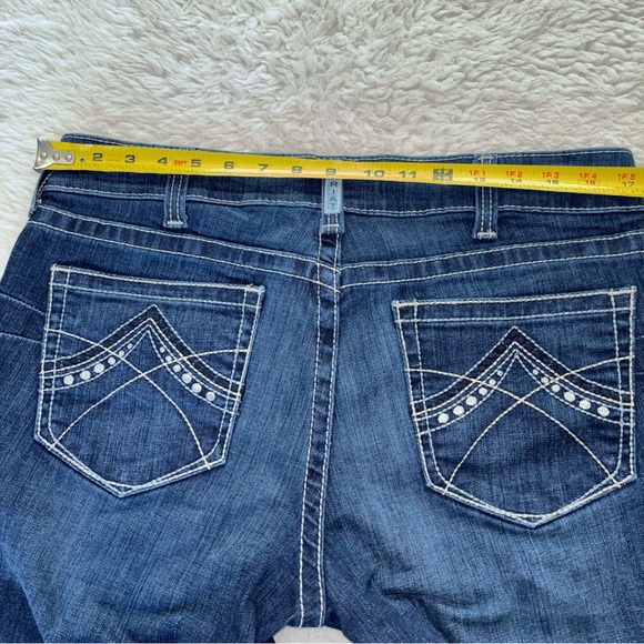 Ariat REAL Mid rise Classic Blue Bootcut Jeans size 32 S - Picture 8 of 12